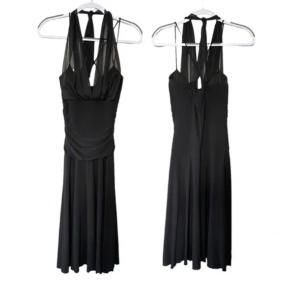 Joyce Leslie Dresses | Joyce Leslie Authentic Y2k Midi Chiffon Top Black Flowy Halter Dress | Color: Black | Size: S | Aprylevans's Closet Joyce Leslie Dresses | Joyce Leslie Authentic Y2k Midi Chiffon Top Black Flowy Halter Dress | Color: Black | Size: S | Aprylevans's Closet